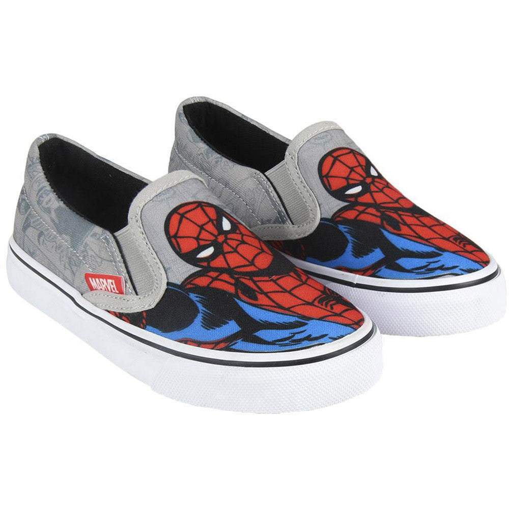 Spiderman grey canvas shoes